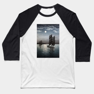 Boats at Shinagawa by Tsuchiya Koitsu Baseball T-Shirt